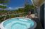 whirlpool tub on villa deck